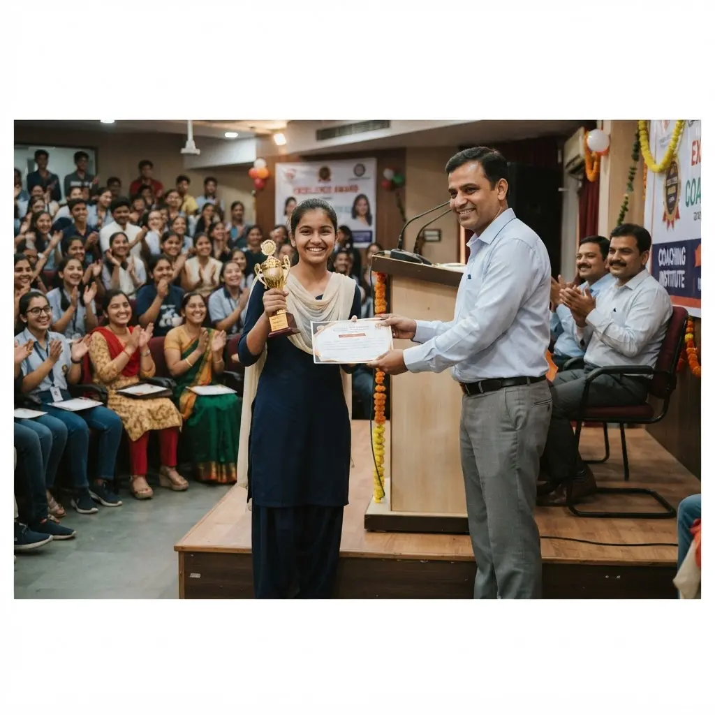 A student being recognised at an academic event