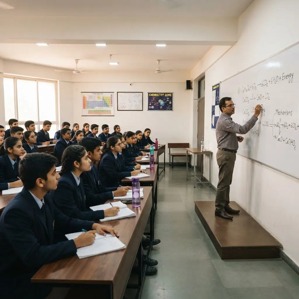 A classroom lecture with Science students